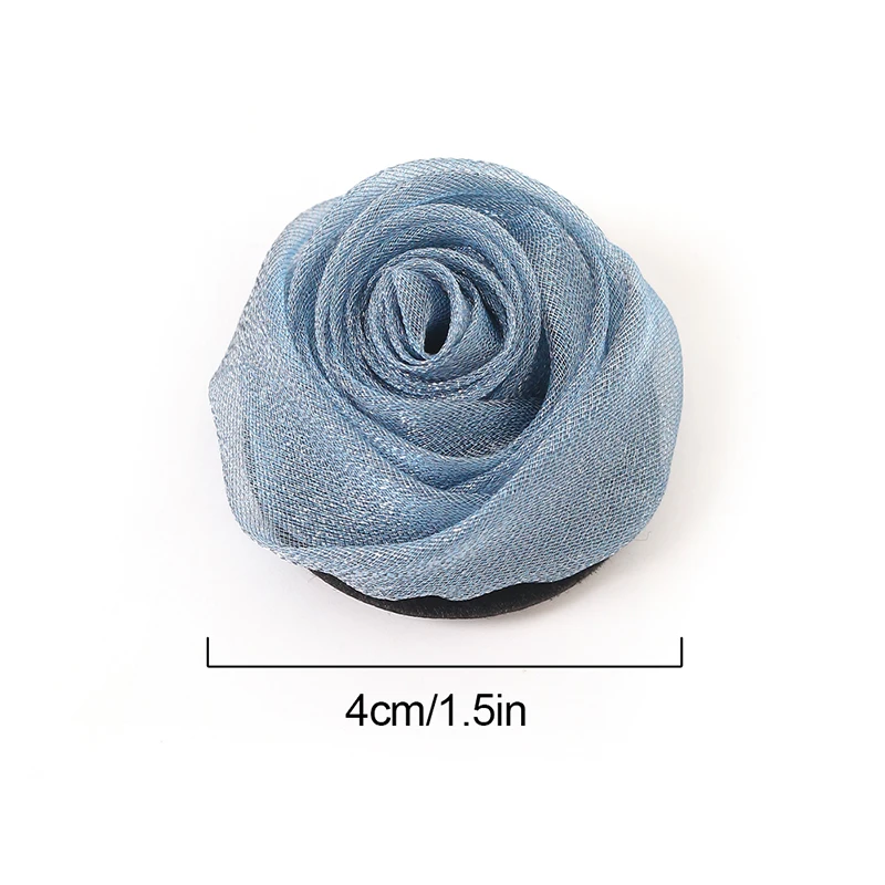 2/5Pcs Yarn Satin Artificial Rose Flowers Fake Flowers DIY Bridal Hairpin Clothing Crafts Accessories Home Wedding Decorations