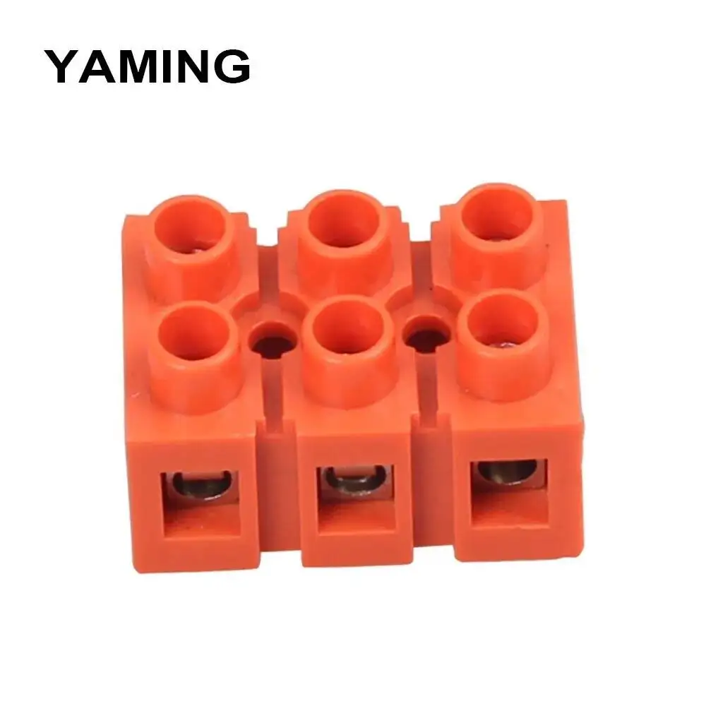 (10PCS) H2519-3 Base Type Environmental Inflaming Retarding Fixed Connection Terminal Block Dual Row 3P