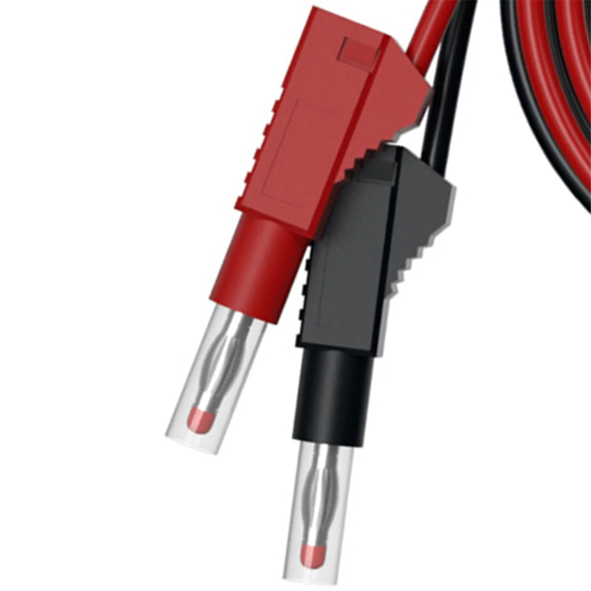 Cables de prueba multímetro, Cable de puente, línea de seguridad, conector Banana de 4mm, herramienta de prueba retráctil, rojo y negro, 2 uds.