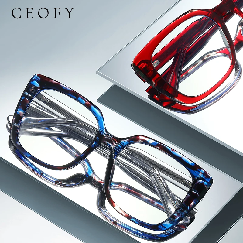 

Ceofy Women Fashion Cat Eye Myopia Eyeglasses Frame Optical Vintage Prescription Glasses Frame 2025 New Arrival