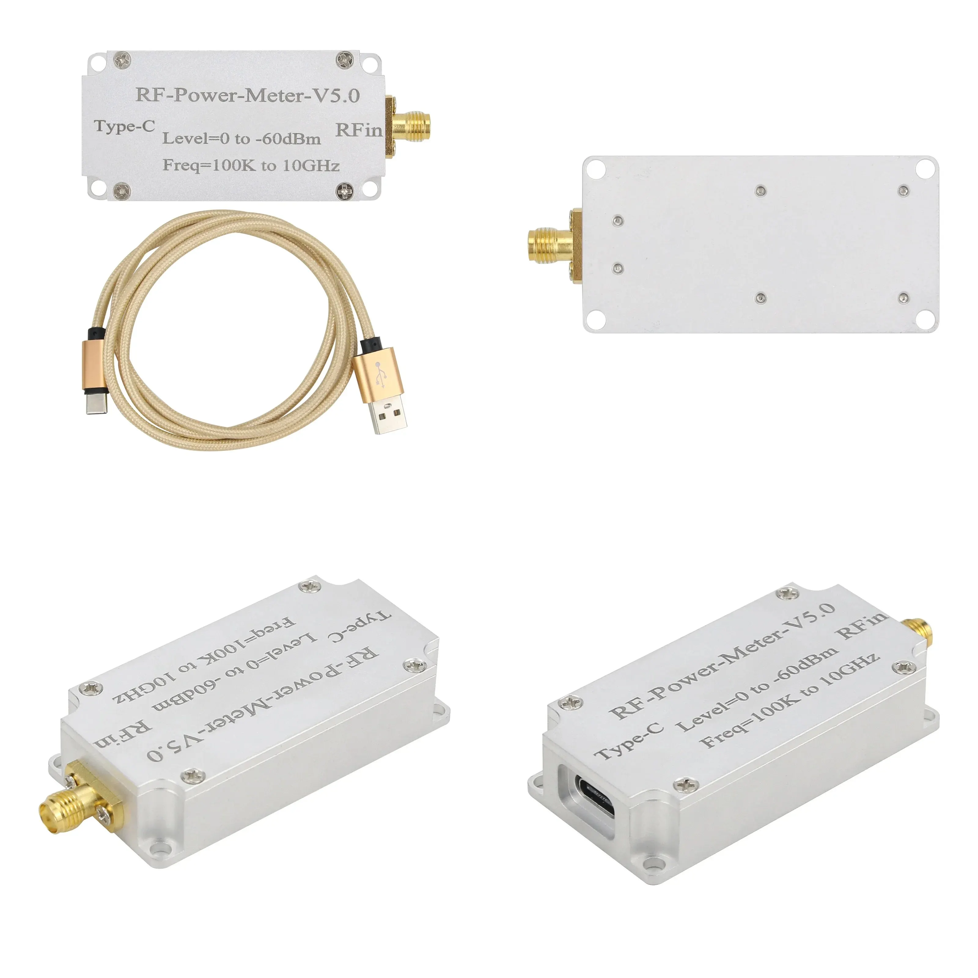 RF-Power-Meter-V5.0 100K à 10GHz, compteur de puissance RF à acquisition haute vitesse avec port de données de type C