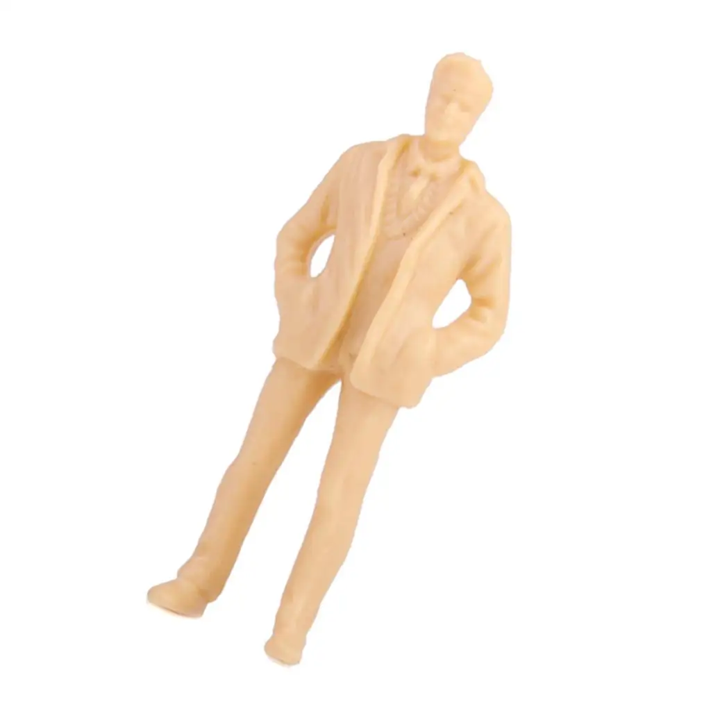 100 قطعة من تماثيل أشخاص الشارع غير مطلية نموذج القطار 1:50 O تخطيط المقياس