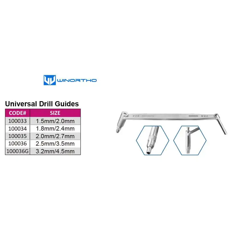 Univeral Drill Guide double drill sleeves veterinary orthopedic instruments  pet animal surgical BONE screws plates AO winortho