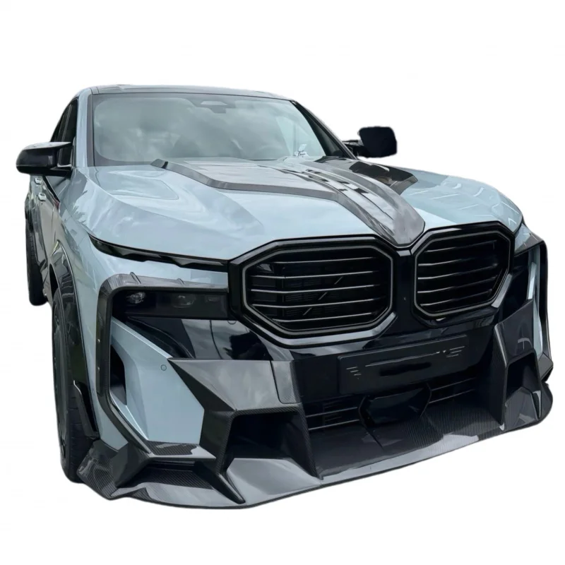For  Carbon Fiber Kit XM Front Lip Diffuser Spoiler Hood Wide Body KitDurable Premium
