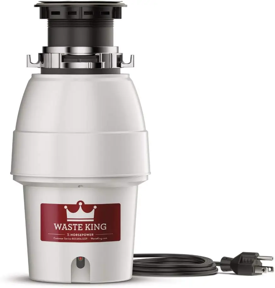 Garbage Disposal with Safer Controlled Griding, Power Cord Included