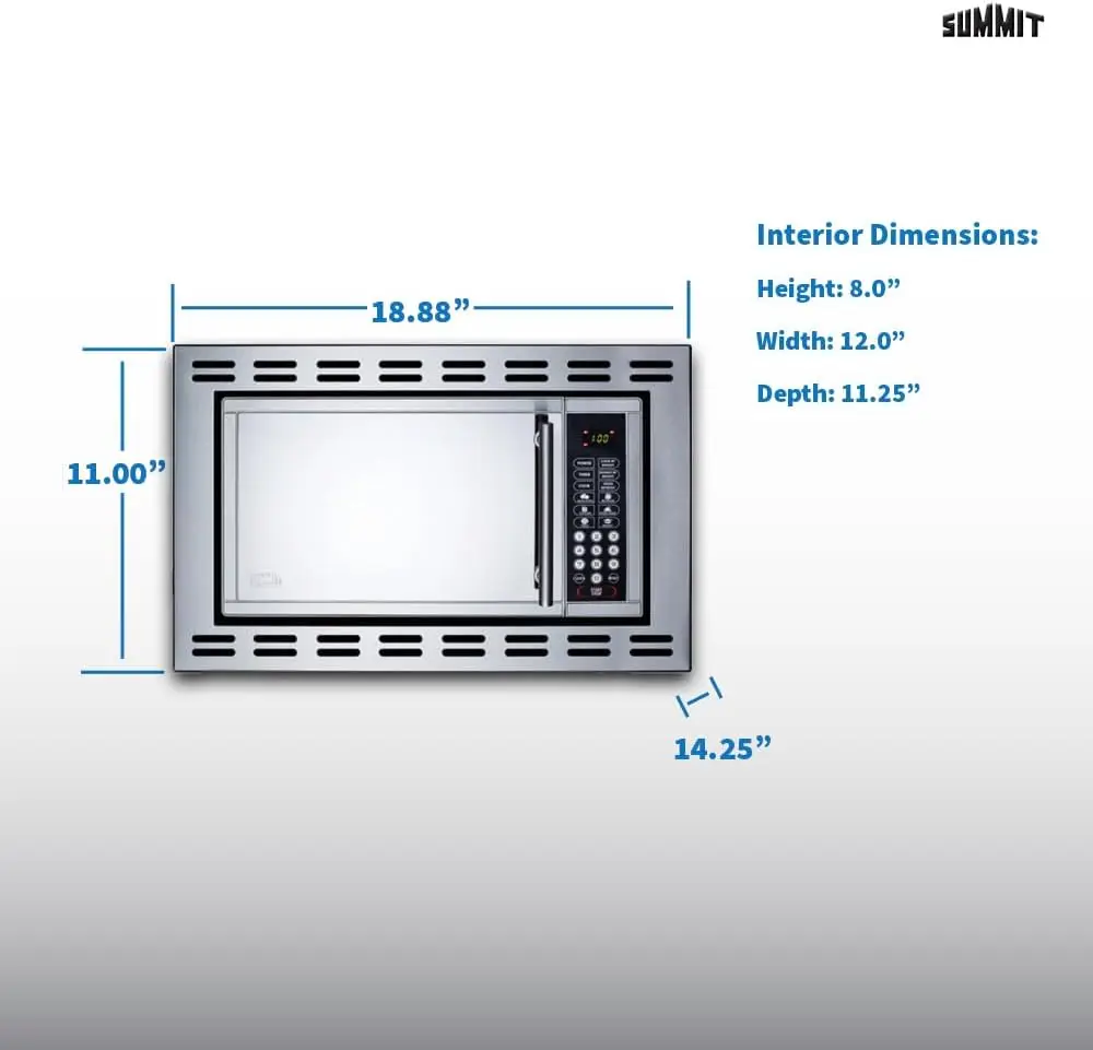 24” Over The Range Microwave, 0.9 cu.ft. Built In Microwave, Stainless Steel- OTR24