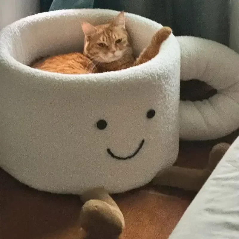 No Compression, Hair As It Is, Coffee Cup, Cat Nest, A Certain Cotton Nest, Water Cup, Shape, Cat House, Cat Bed.