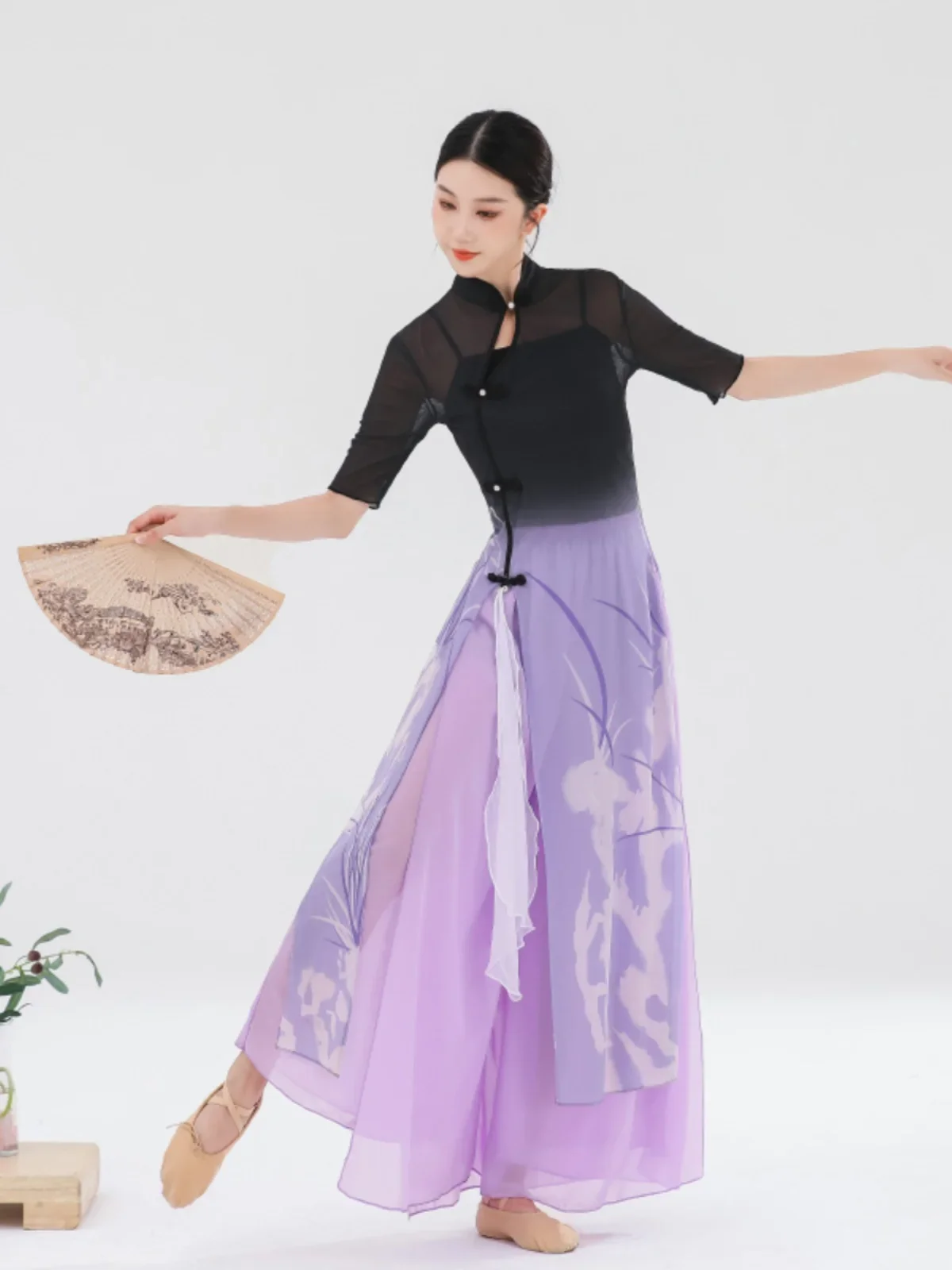 Floating Chinese Dance Clothes Women Classical Dance Costume Women Cheongsam Dancewear Body Rhyme Dance Performance Clothing