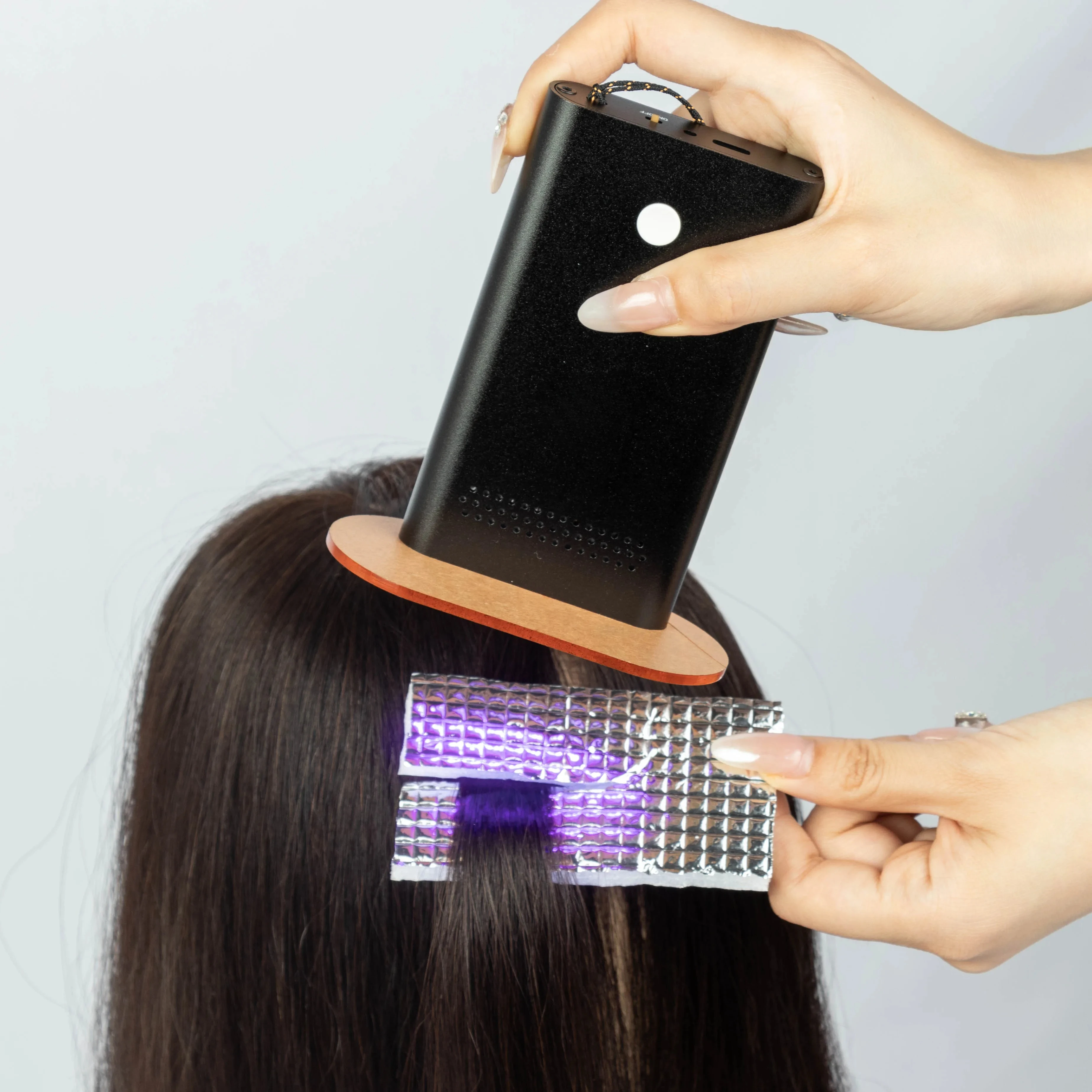 2025 Professional  Tools V Light Kit Machine with Glue Hot Selling Human Hair Extensions Curl Wave Styles Tape Hair Type
