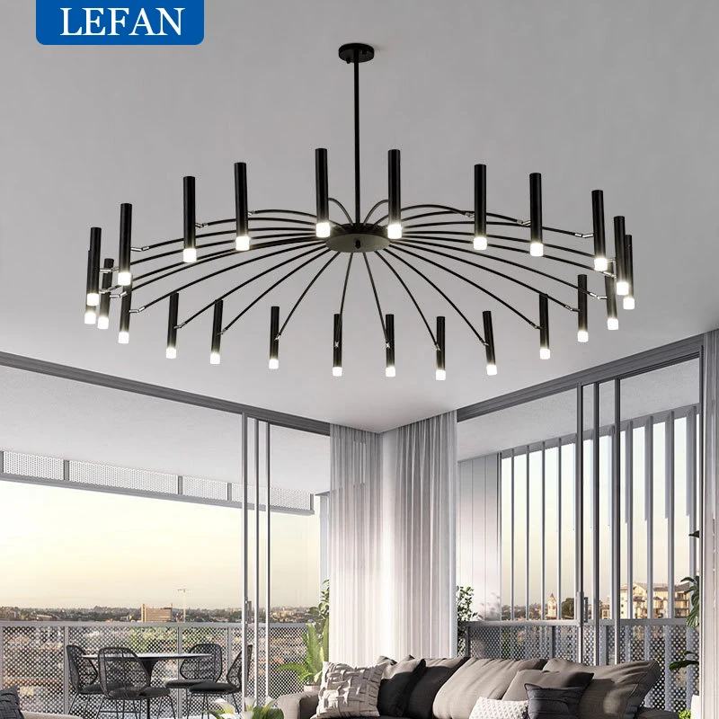 

Modern Design Art LED Chandelier lighting Living room Black Pendant Lamp Bedroom Restaurant Hanging Lights Home Deco fixtures