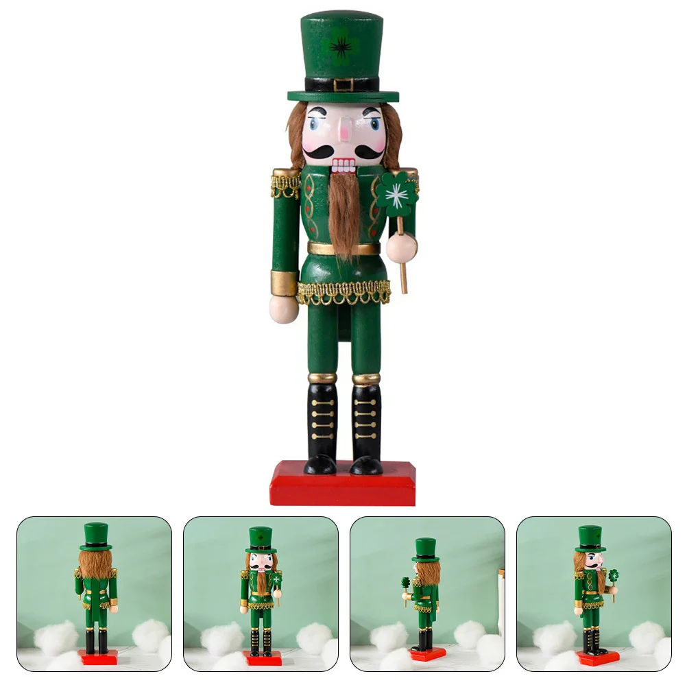 

Nutcracker Soldier Wooden Christmas Ornament Desktop Decor For Home Hotel Restaurant Coffee Shop Xmas Party Supplies Wood