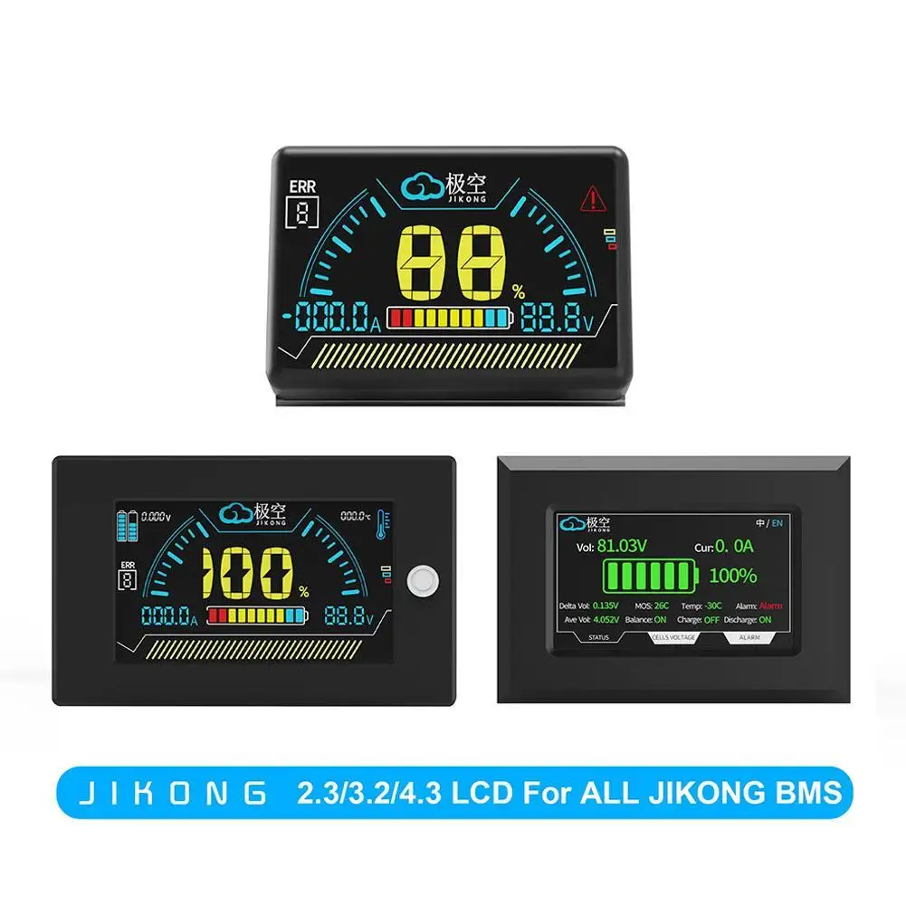 LCD Touch Screen Monitor with Switch & Cable for JK Smart BMS Battery Protection Board 2.3/3.2/4.3 Inch E5J9 - Image 2