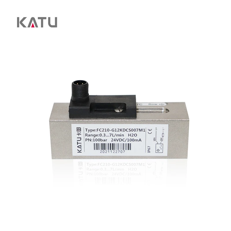 

KATU Highly Recommend FC210 Series Stainless Steel Piston LED Low Discharge Flow Switch for Water and Gas Flow Measurement