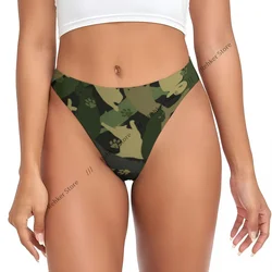 Sexy Women Underwear Camouflage Cats Thong Panties G-string
