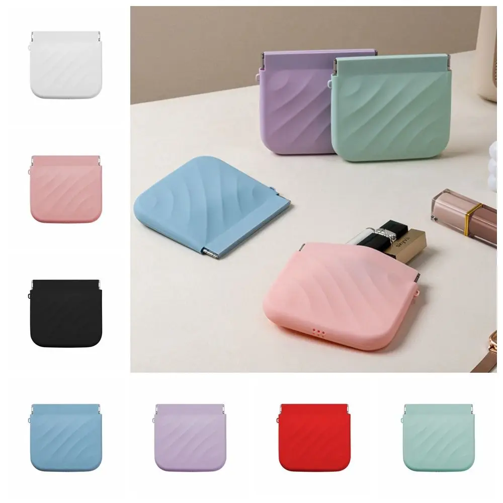 Portable Silicone Mini Cosmetic Bag Storage Bag Travel Supplies Coin Purse Self-closing Makeup Bag Coin Bag Girls
