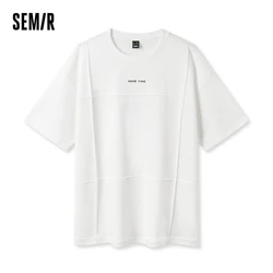 Semir Men Short-Sleeve T-Shirt Summer New Arrival 2024 Printed Letter Design Simple And Versatile Style Top Tee Men