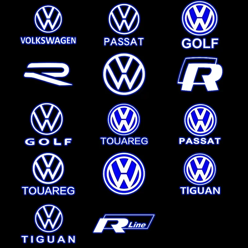 2 For VW Passat B6 B7 B8 B9 Touareg Golf 5 6 7 GTI R Jetta MK6 MK7 LED Car Door Projector Welcome Ghost Shadow Light Accessories - view 6