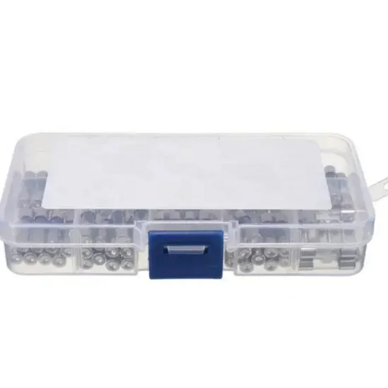 100pcs/box 5x20mm Fast-blow Glass Fuse Assorted Kit 0.2 0.25 0.3 0.5 0.75 1 2 3 4 5 6 8 10 15 20A Electrical Fuse Tube Mix Set