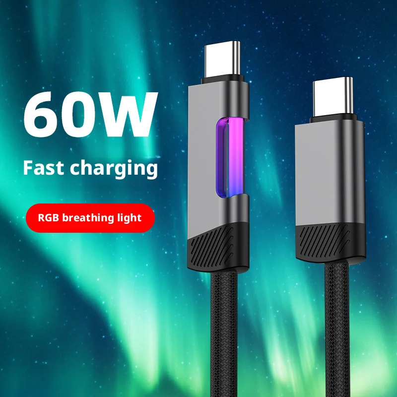 ANSEIP 60 Вт USB C-кабель для iPhone 17 16 15 13 11 Pro Max Xs Провод с цифровым дисплеем Быстрая зарядка типа C для освещения Шнур для передачи данных