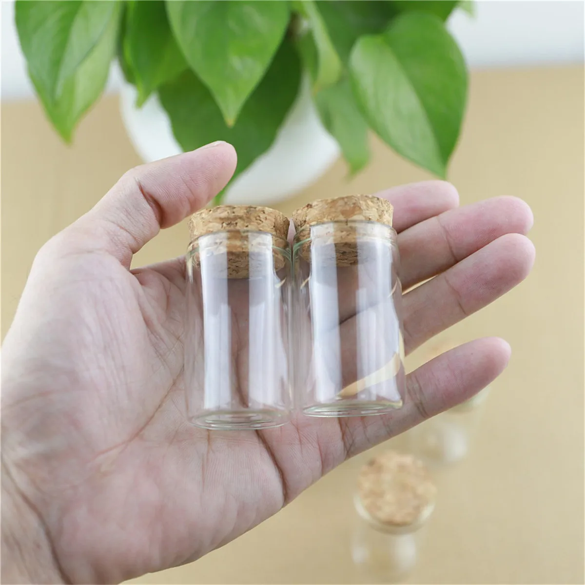 Decorative glass tube 20/56 PCS 24*30*60mm 25ml Small Glass Bottle Corks Container Mini Glass Jars Vial Bottle DIY Craft