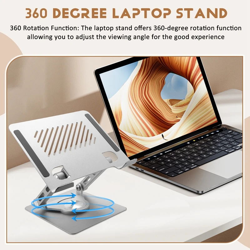 360 Degree Rotating Laptop Stand Ergonomic Lifting Stand Tablet Stand Cooling Stand Rotatable Tablet Desktop Stand