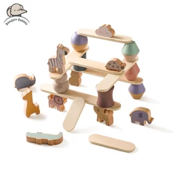 Montessori Wooden Toys Busy Board Games Balancer For Children Learning And Education Baby Memories Animal Shape Stacking Toys