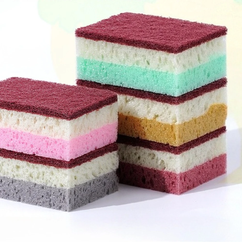 

Household High Density Sponge Scrubber Degreasing Dish Cloth for Kitchen Catering Pot Pan Bowl Non Greasy Durable Cleaning Pads
