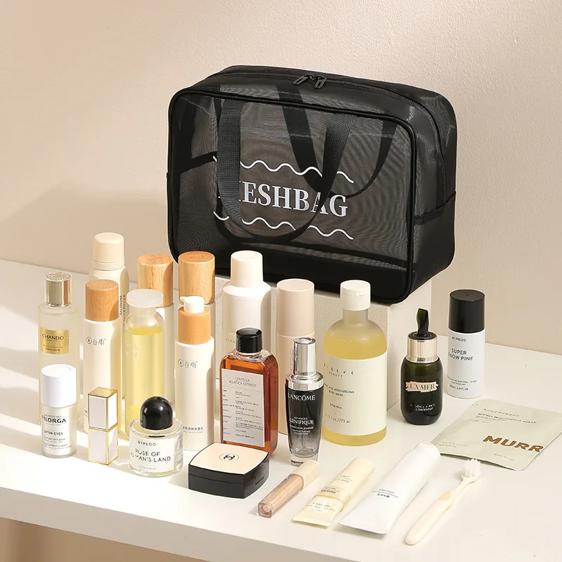 Mesh Wash Storage Bag Anti-splashing Travel Storage Cosmetic Bag Breathable High-value Cosmetic Storage Bag makeup bags