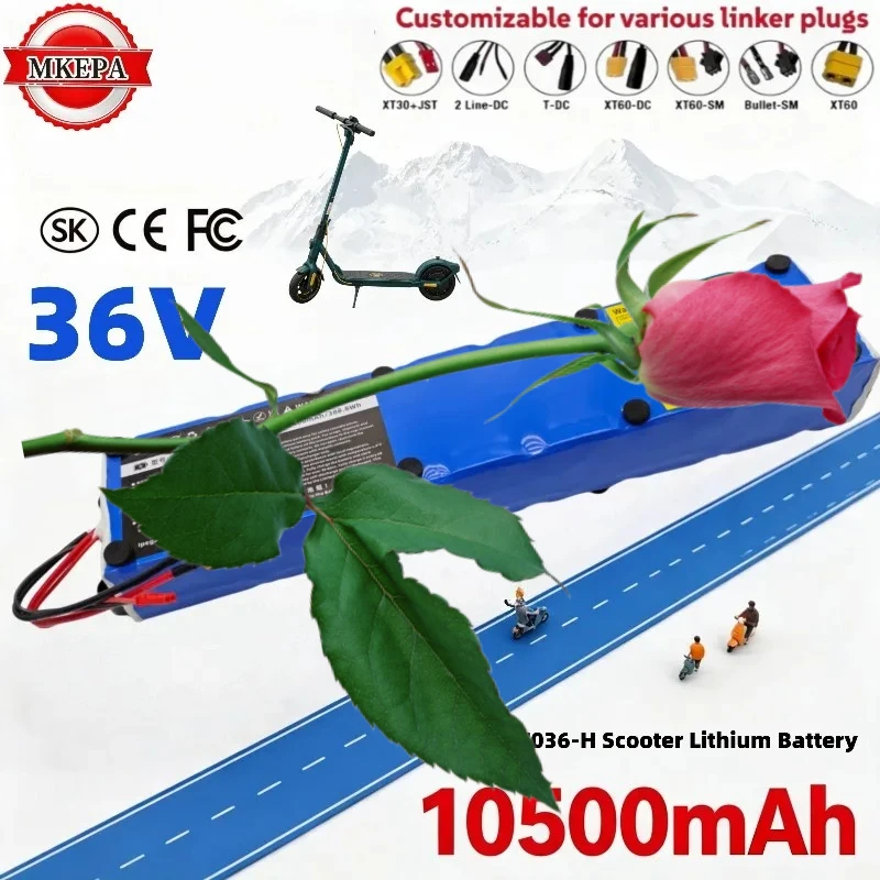 36V 10500mAh 10S3P Lithium‑ion Battery Pack Stable High Capacity Replacement Battery for Electric Scooters