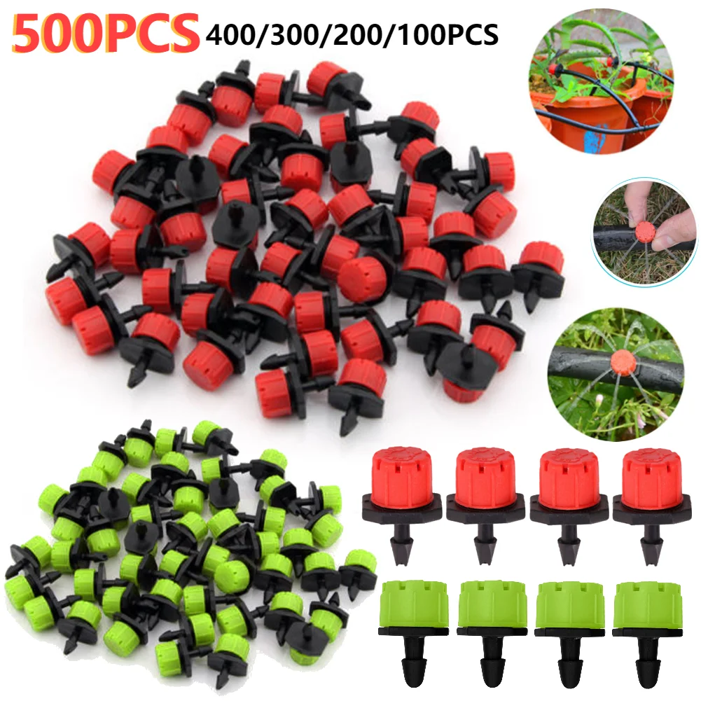 

Adjustable Irrigation Drippers Sprinklers 1/4'' Emitter Dripper Micro Drip Irrigation Sprinklers for Watering System 100-500pcs