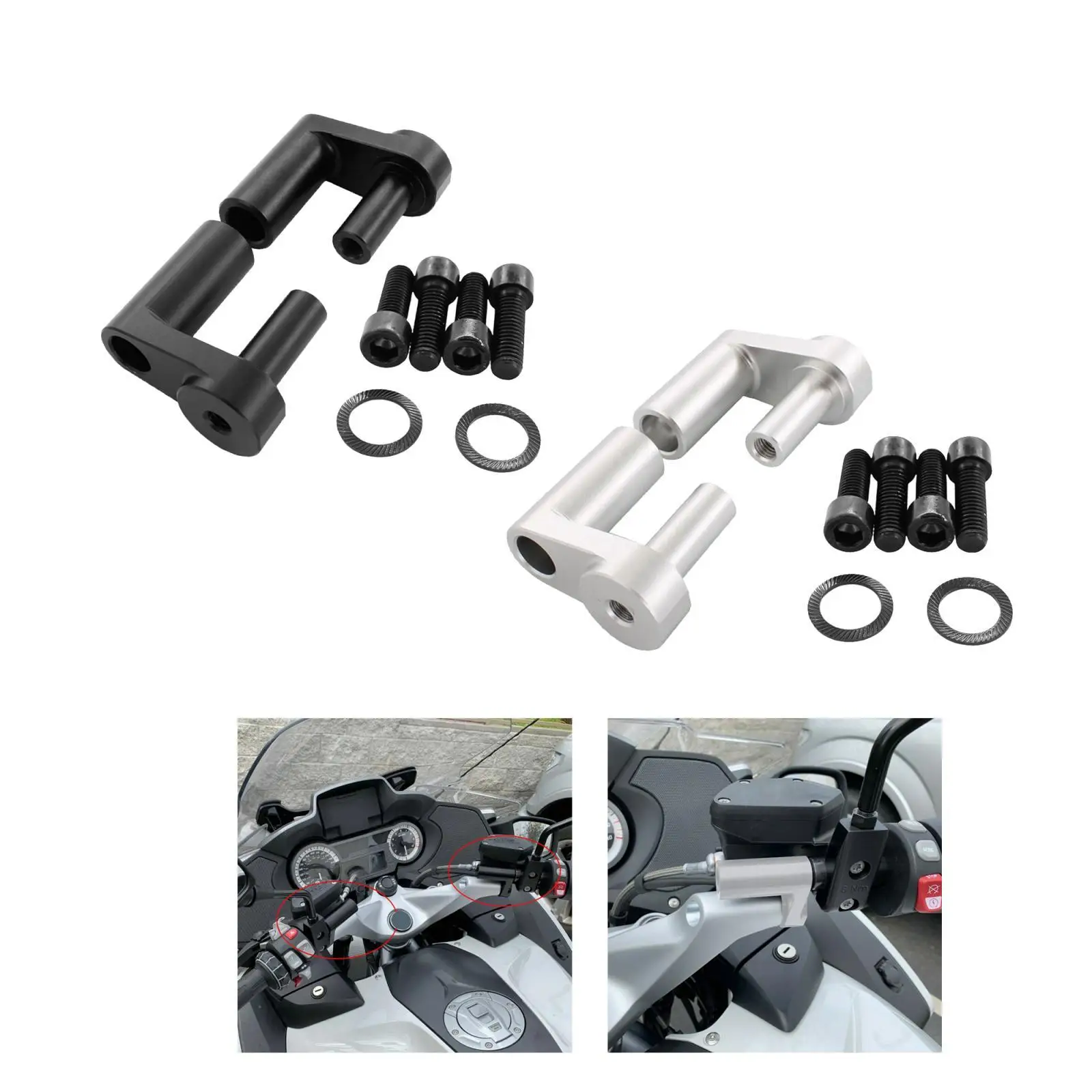 Motorcycle Adjustable Handlebar Riser Kit for BMW R1200RT R1200 Heavy Duty