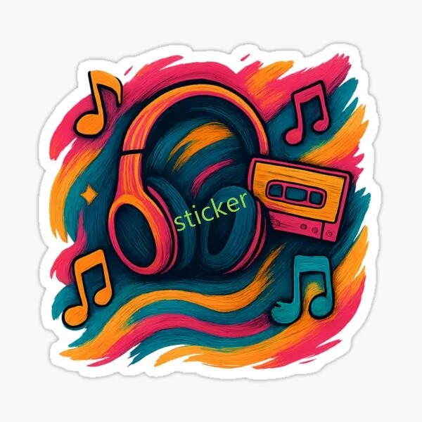

Awesome, Mixtape Vol 2, Cassette, Retro decal Personality Car Stickers PVC Auto Fuel Tank Cap Sunscreen Waterproof Self-adhesive