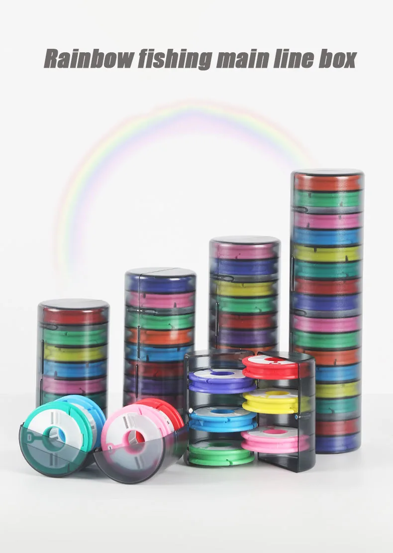 Regenbogen Angeln Hauptschnur Box Winding Board 4-16 Achsen Silikon Spule Tackle Box Tragbare Angeln Zubehör Werkzeug Liefert – Detail 1
