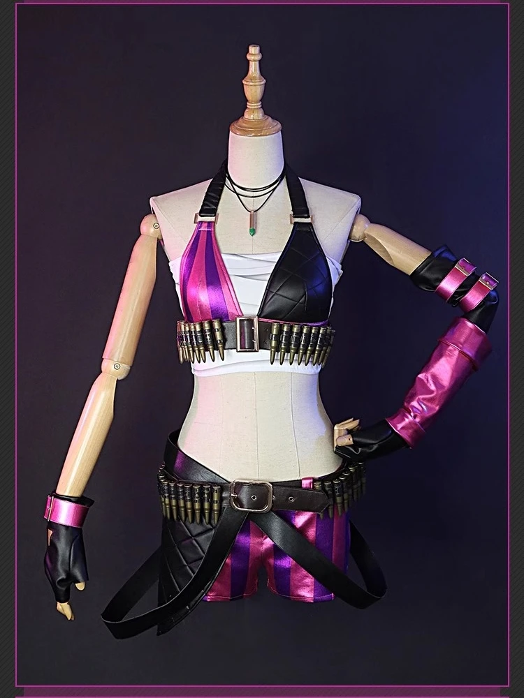 Game LOL Jinx Cosplay Costume The Battle Of The Two Cities Sexy Lori Women Costumes Role Play Clothing Carnival Suit Pre-sale