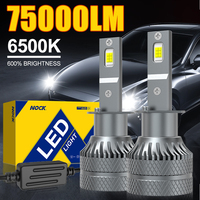 NOCK H7 H4 H1 H11 LED Headlights Bulbs Canbus 75000LM 150W 6500K 9005 9006 9012 Plug&Play Car LED Lights Auto Lamp 12V 2PCS