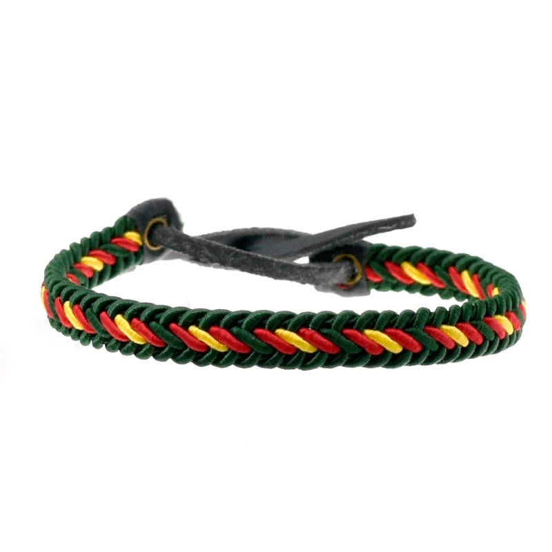 BDM-Spain bracelet for men and women, thread with green background. An original gift. Civil Guard