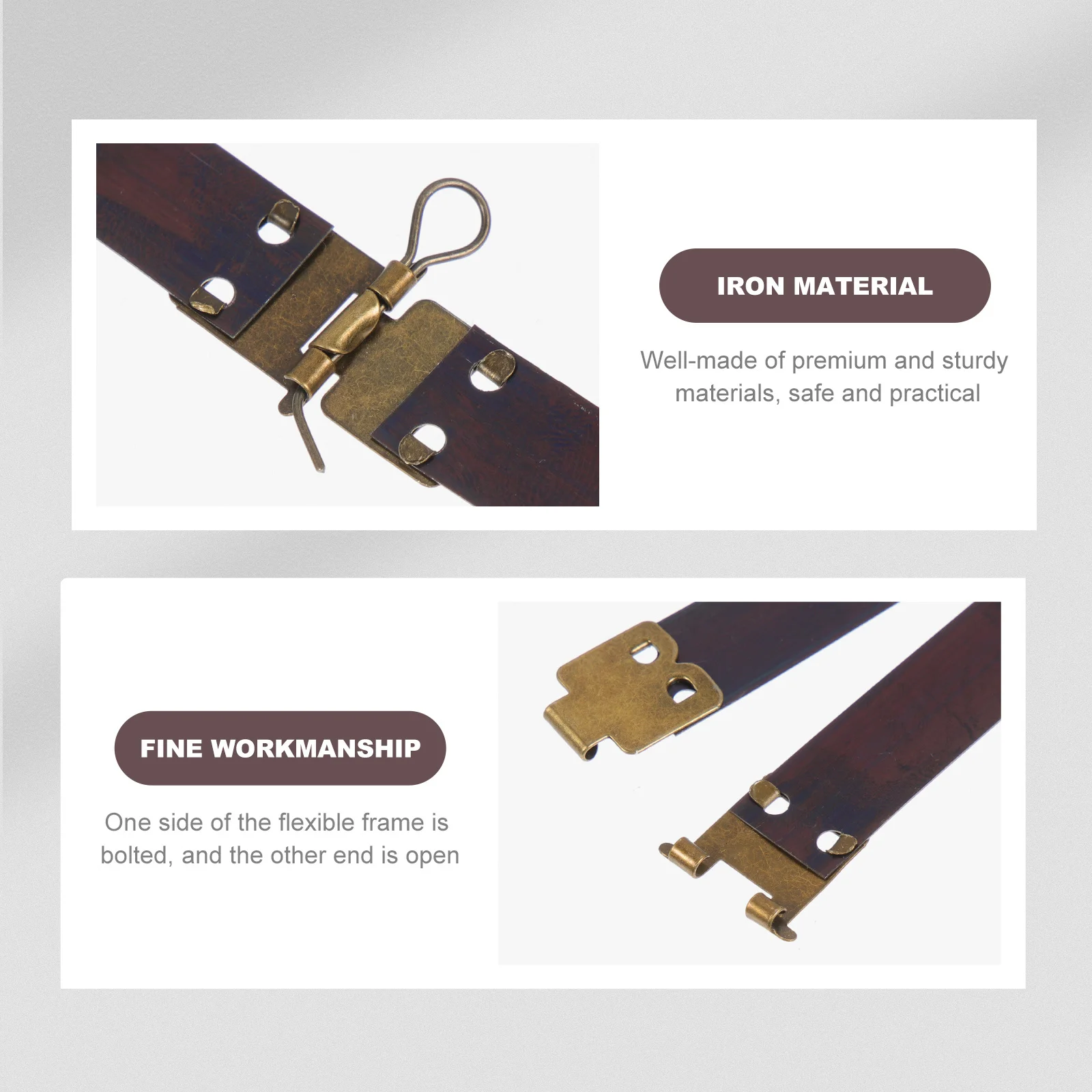 

10Pcs Handbag Internal Flex Frame Metal Style DIY Purse Bag Making Clasp Hardware Durable Stable Flexible Sewing