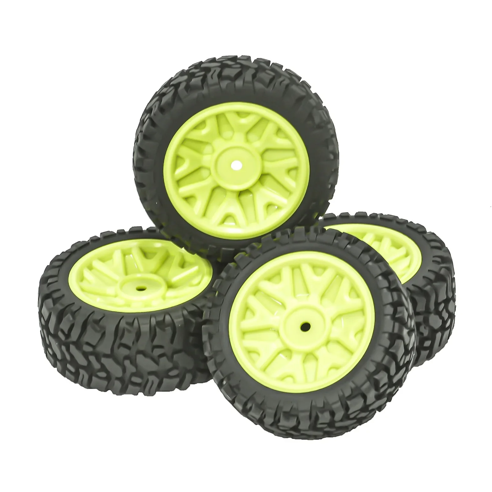 4pcs 75mm Rubber Tire Wheel for Wltoys 144001 124010 124016 124018 124019 12428 MJX 16207 1/12 1/14 1/16 RC Car Upgrade Parts