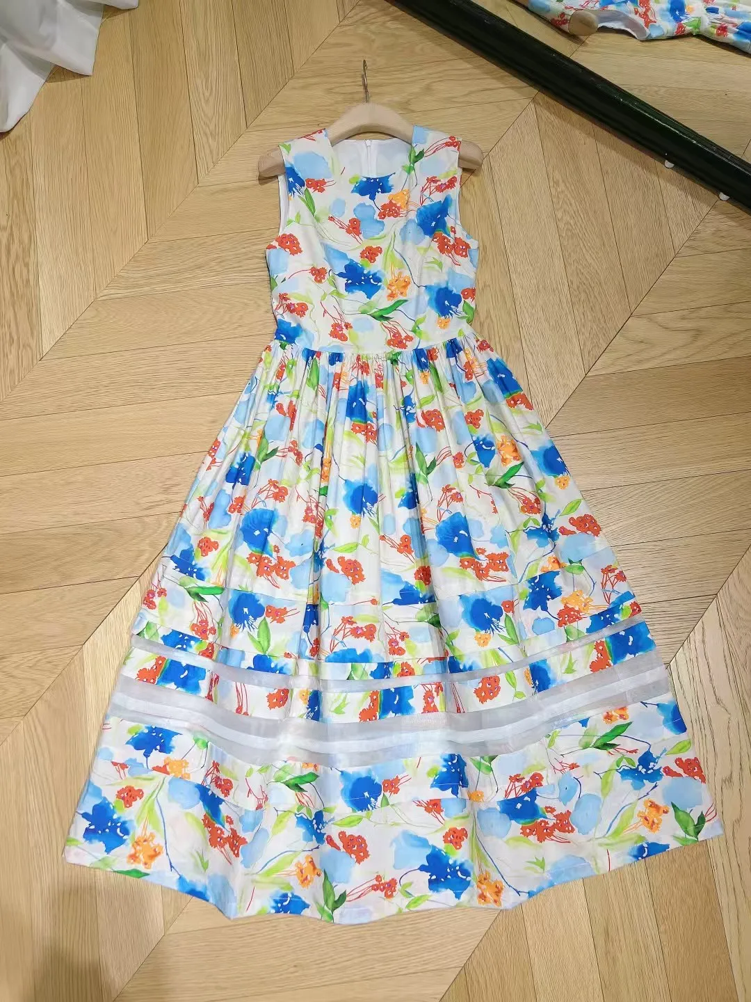

2025 Spring and summer new women's printed cotton dress