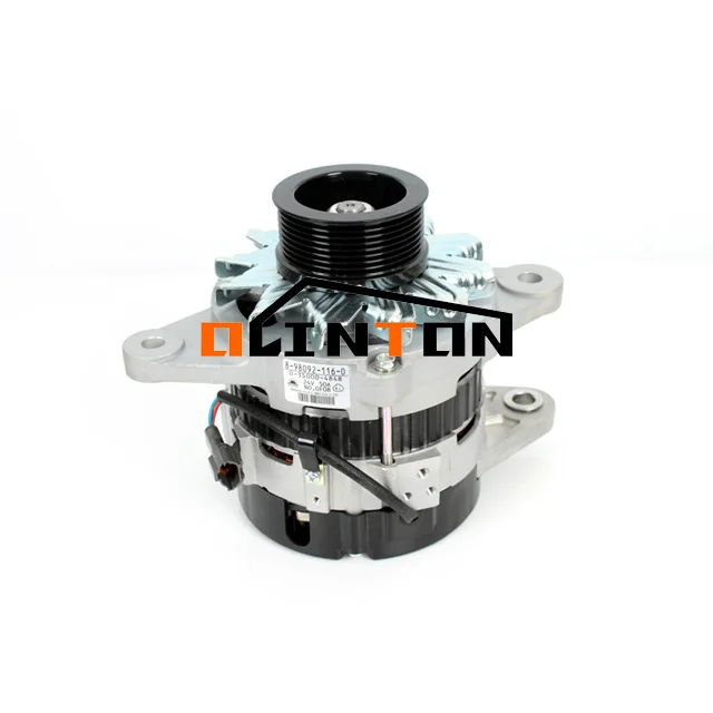 Construction Machinery Parts ZX200-3 4HK1 Generator Assembly for ZX200-3 4HK1 Excavator 8-98092116-0