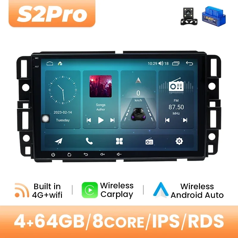 Android 14 Autoradio Voor Chevrolet Silverado GMC Sierra Impala Traverse Avalanche Express Yukon Acadia Savana Multimedia GPS