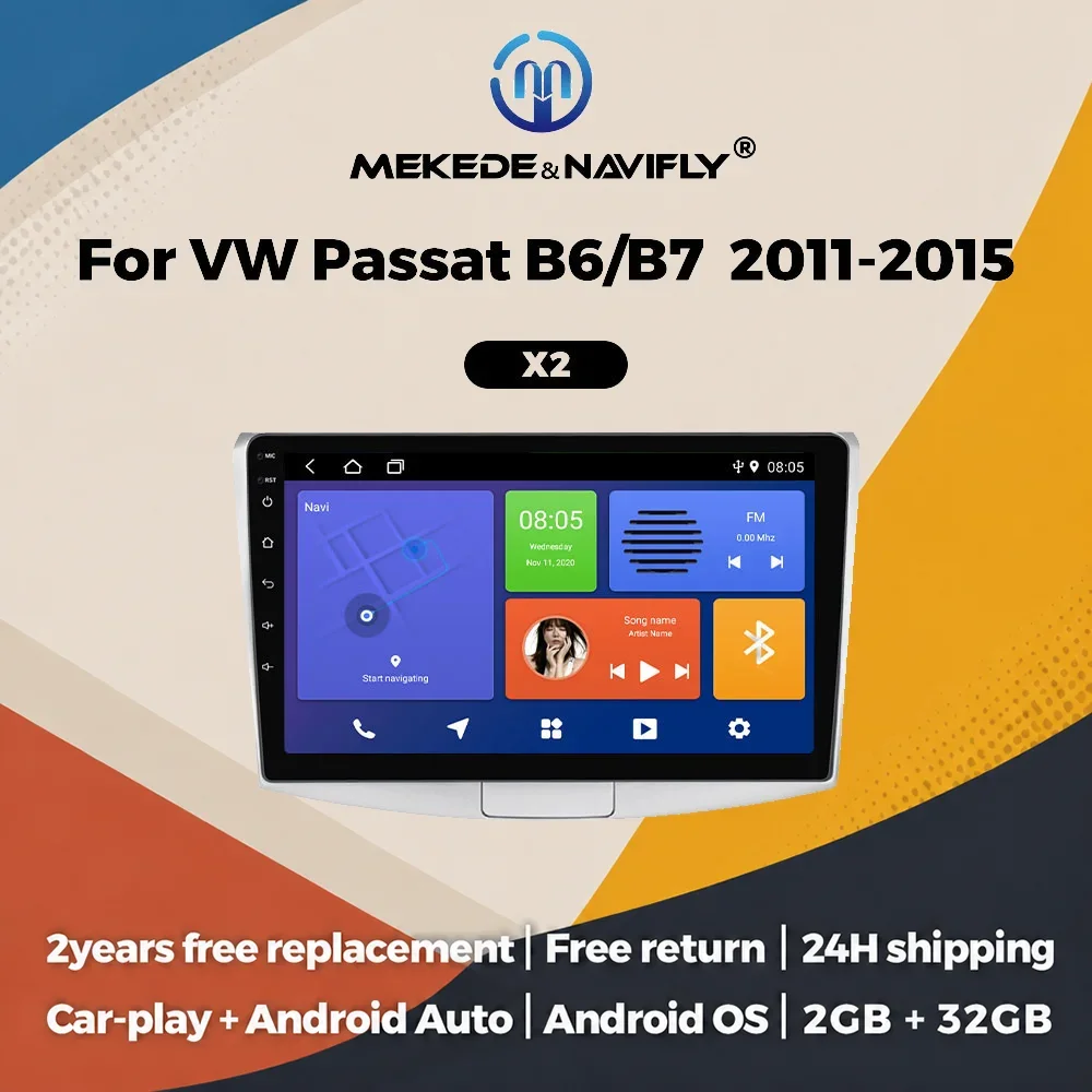Wireless Carplay Android Auto Car Radio For Volkswagen VW Passat B6 B7 CC 2007 - 2016 Multimedia Player GPS intelligent system