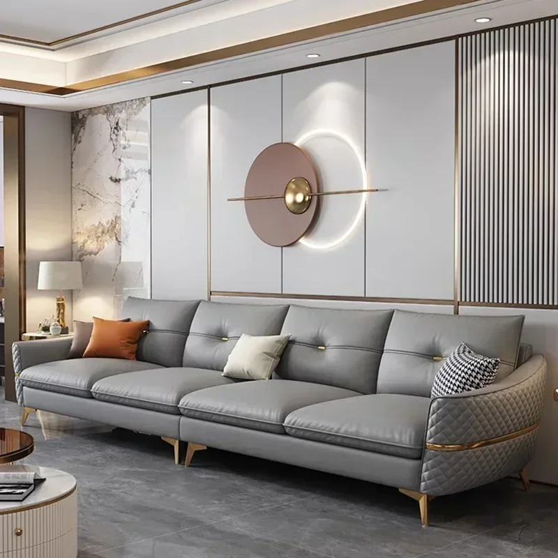 House Elegant SofaS Leather Nordic Modern Sectional Sofas Lazy Living Room Universal Individual