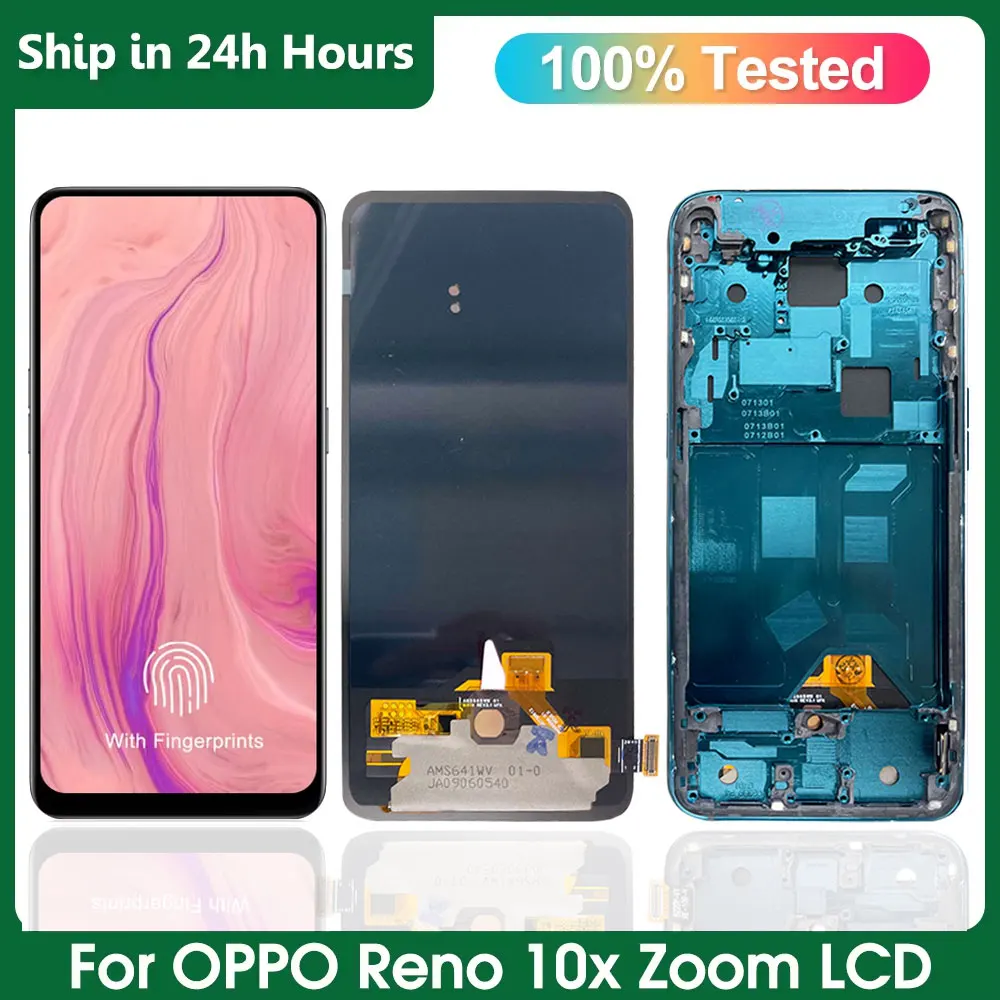 New AMOLED For Oppo Reno 10x Zoom CPH1919 PCAM00 LCD Display For