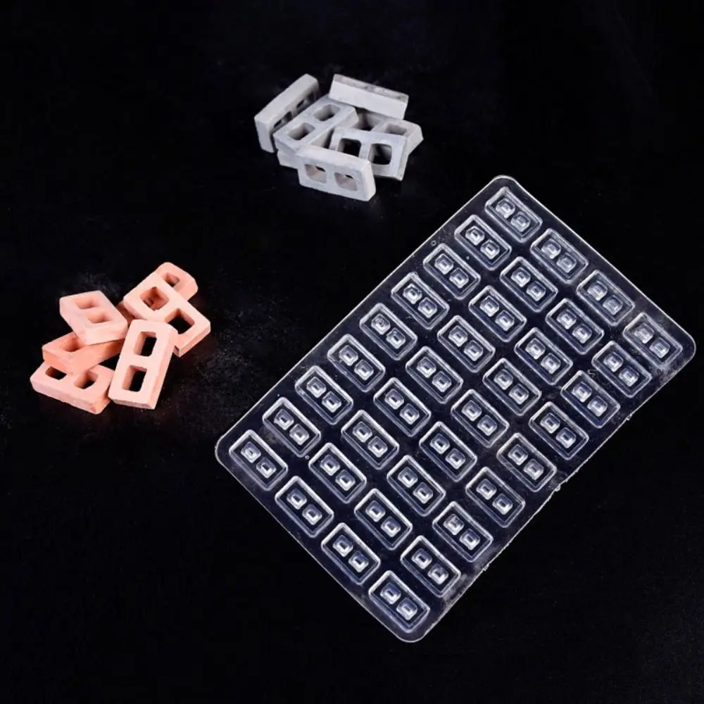 Small Cement DIY Accessories Building Making Construction Material Sand Table Mini Brick Silicone Mold Tile Model Mould