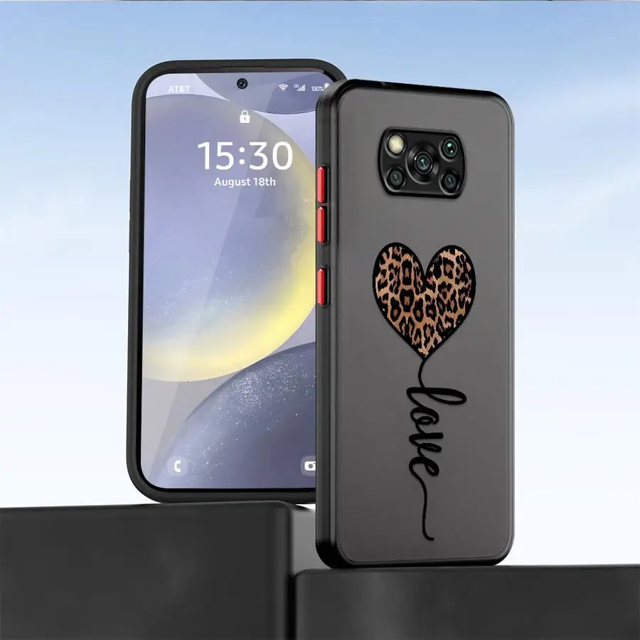 Leopard Print Phone Case for Xiaomi Poco X5 X3 NFC X3 X4 Pro X4NFC Soft Cover 