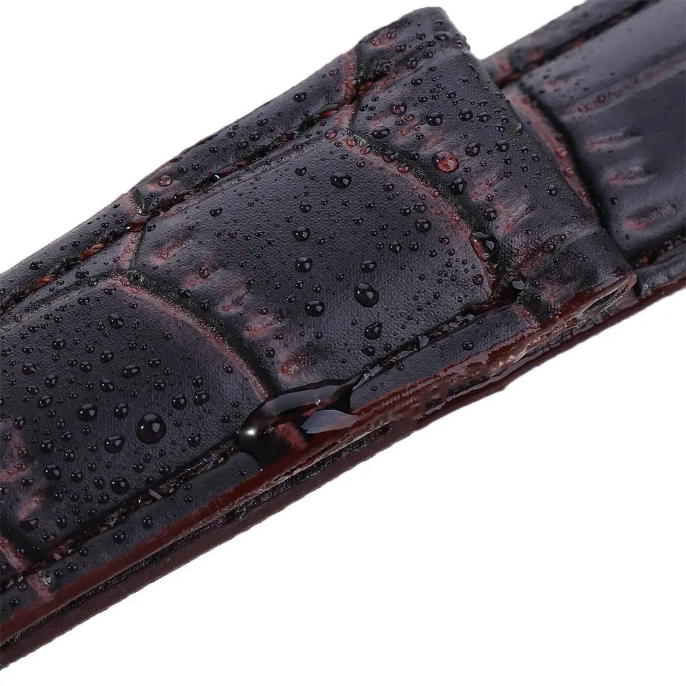 Unisex Brand Colors Tang Women New or Band Steel Black Strap Watch Leather