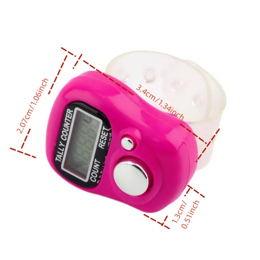 Mini Stitch Marker and Row Finger Counter LCD Electronic Digital Counter Range 0-99999 Hand Held Knitting Row Counter Clicker