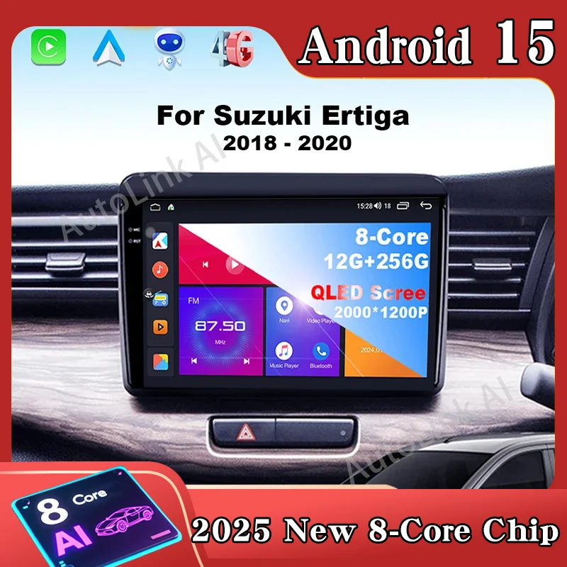 

Android 15 Carplay для Suzuki Ertiga 2018-2020 Fiat Sedici 2005-2014 Автомагнитола Авто 4G WIFI GPS-навигация Мультимедиа