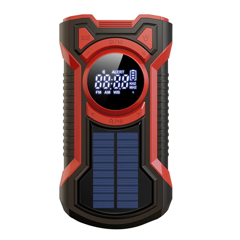 【Подерные предложения】Подручная рукоятка, портативное погодное радио AM/FM/NOAA, аварийное радио со светодиодным фонариком, Bluetooth 5,0, динамик-A